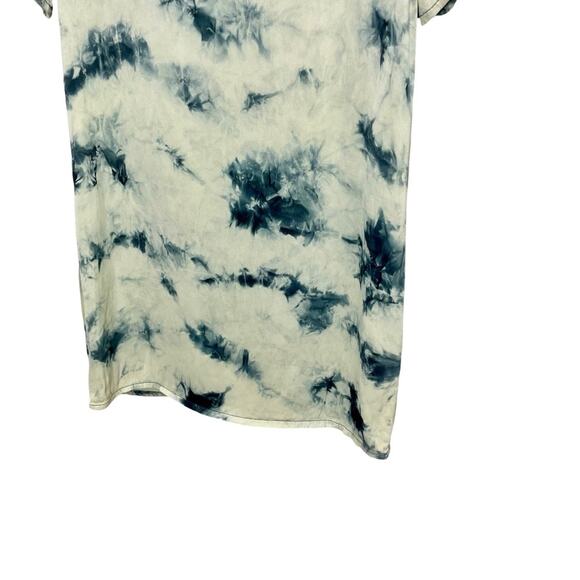 ZARA Batik Tie-Dye Viscose Tunic Top Blue White Abstract Dye- Size Small - Picture 8 of 9
